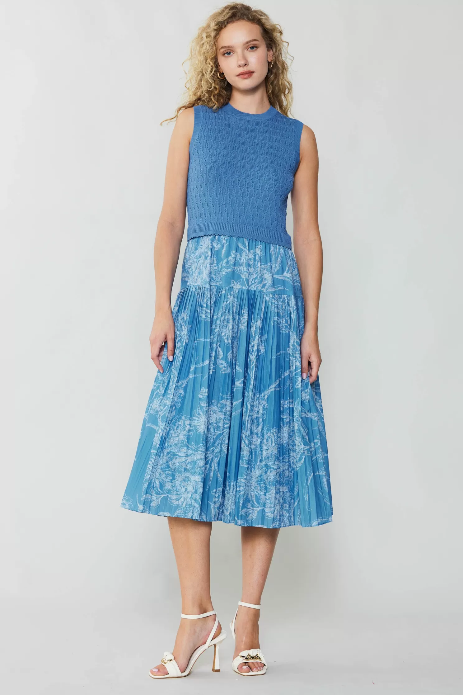 Discount Pleated Skirt Sweater Dress Midi Dresses | Knitwear