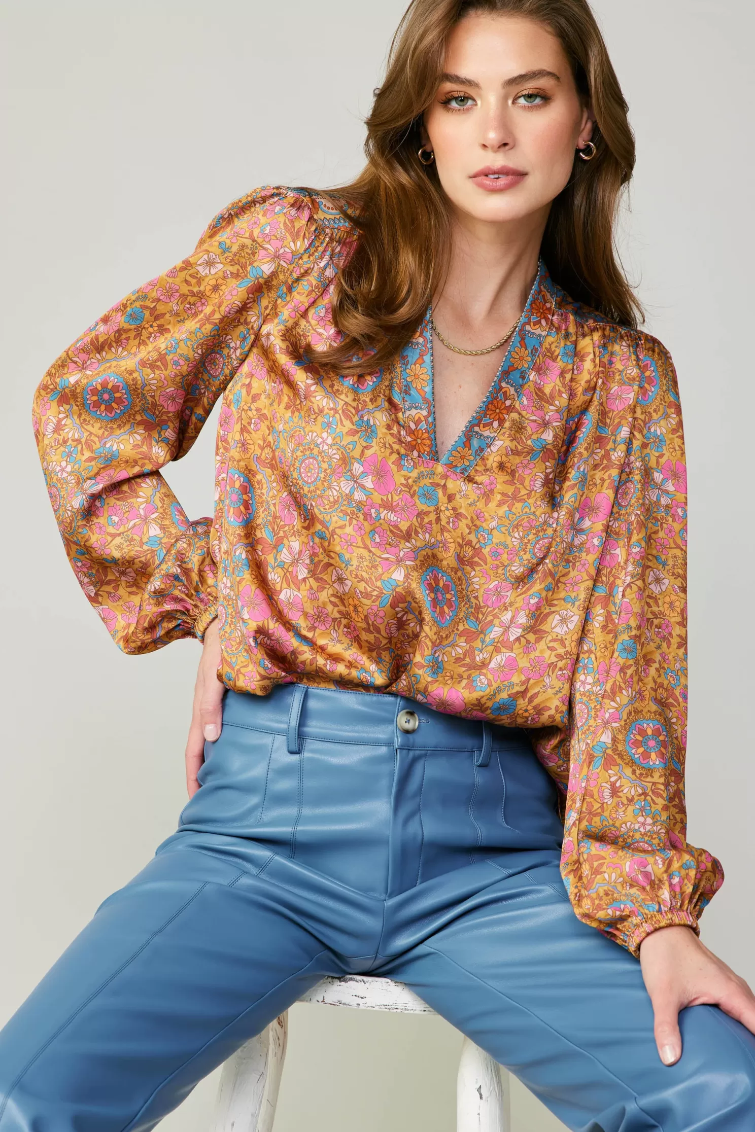 Flash Sale Vintage Floral Blouse Blouses